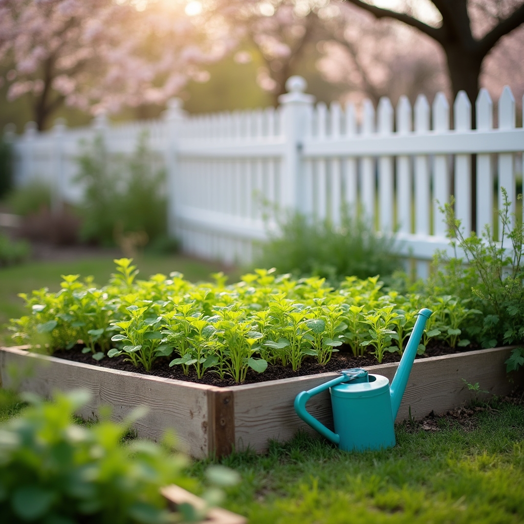 Schrebergarten in Wien im Frühling